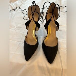 Nine West black heels gladiator style size 10 NWOT